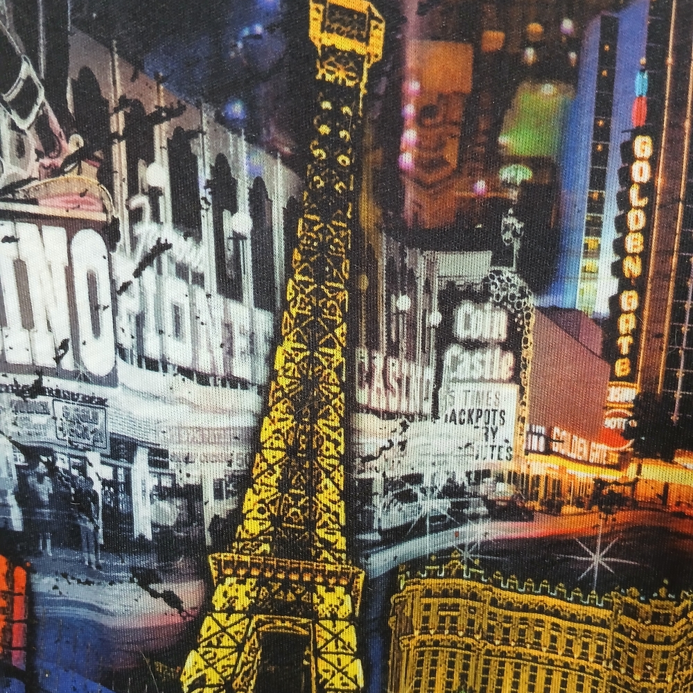 Colorful Beaded "Welcome To Fabolous Las Vegas Nevada" Graphic T-Shirt Size M - Picture 5 of 9